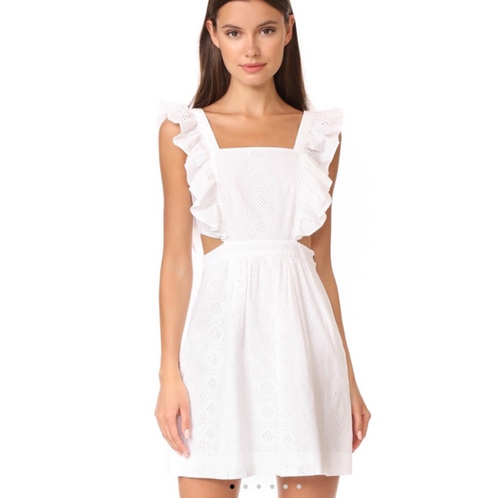 Madewell white side cutout lace dress